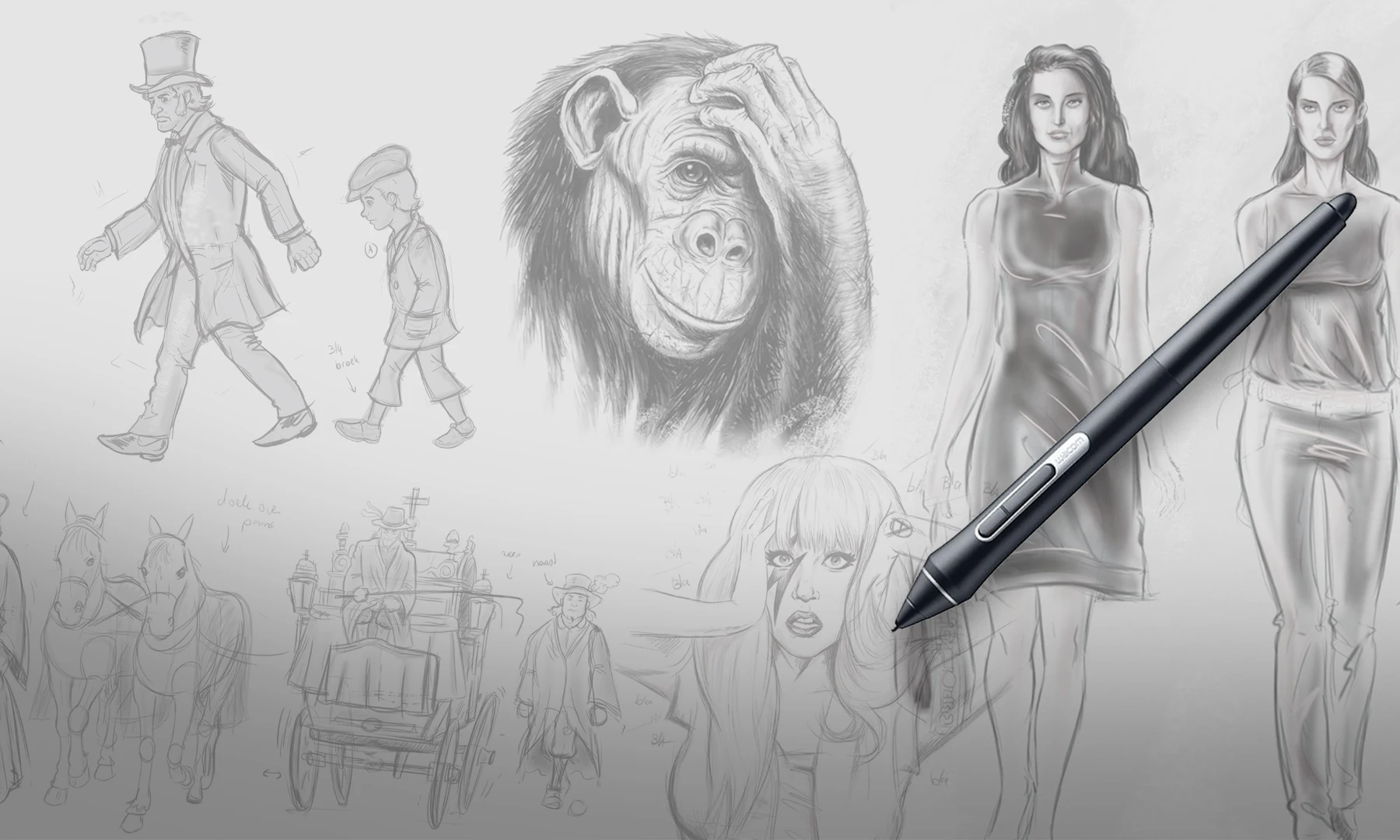 Pencil sketches and illustrations by Creative Blast