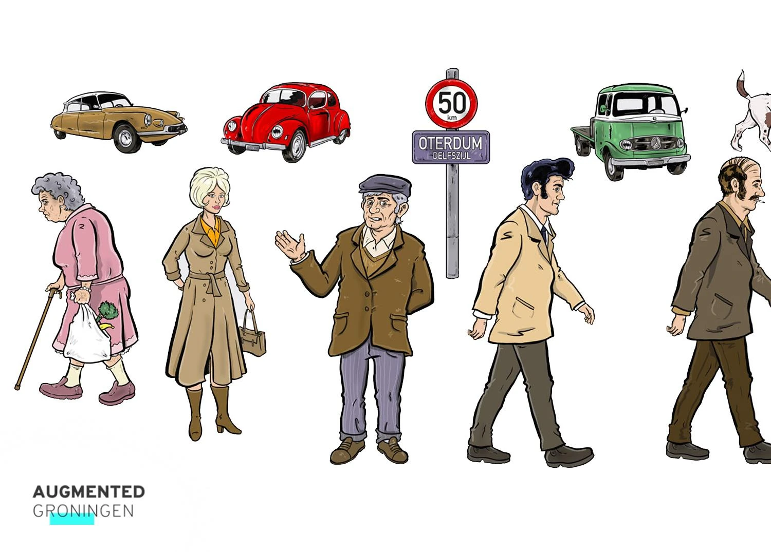 Characters, vehicles and details from a later historical period for Augmented Groningen
